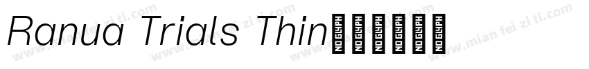 Ranua Trials Thin字体转换